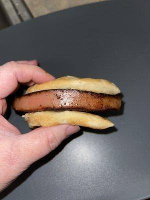 Fried bologna sandwich