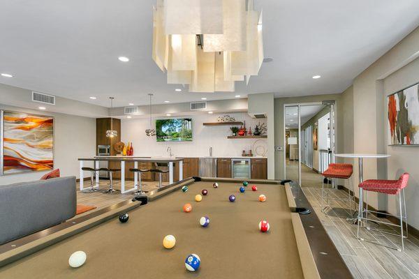 Entertain friends and family at our billiards room at Outlook DTC.