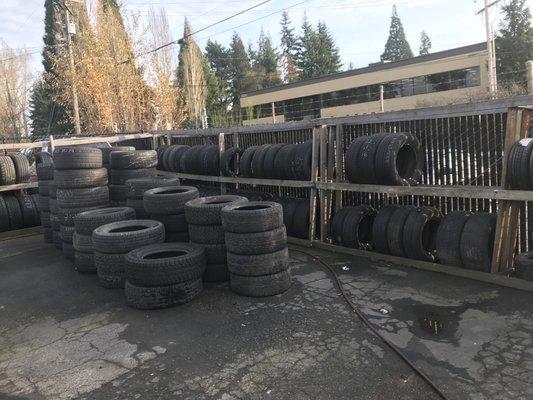 Wide range of used and new tires in stock and special order