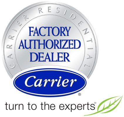 We are a proud Carrier Factory Authorized Dealer