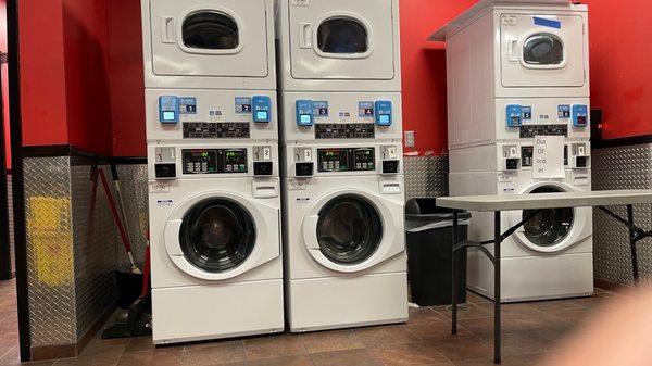 Washers and dryers available.