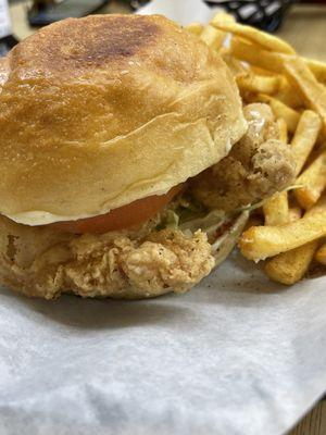 Texas Cajun Fried Pork Sandwich