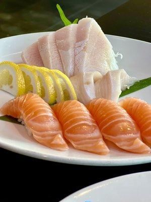 Love their Fatty Yellowtail Sashimi and salmon nigiri