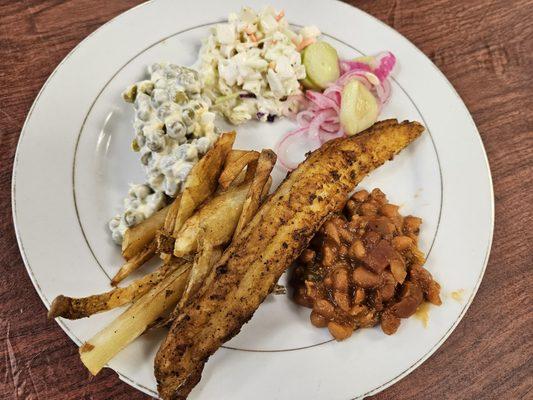 Blackened fish plate