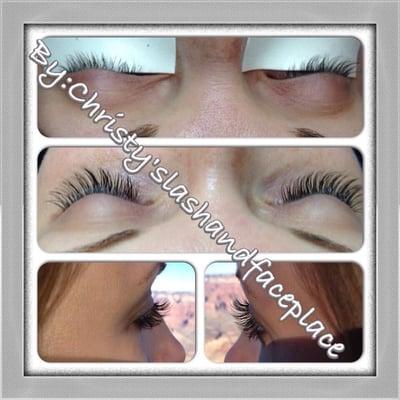 Natural set of lash extensions by Christy.