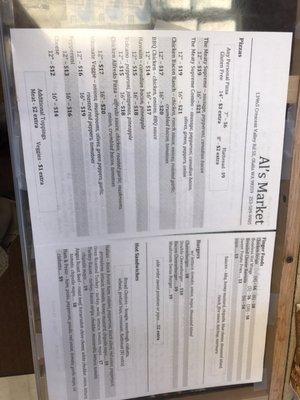 Menu 6/22/18