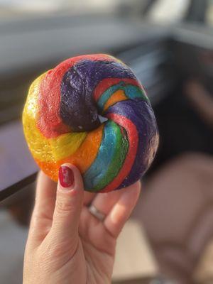 Rainbow bagel