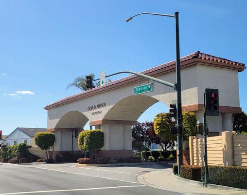 Entrance on Tasman Drive