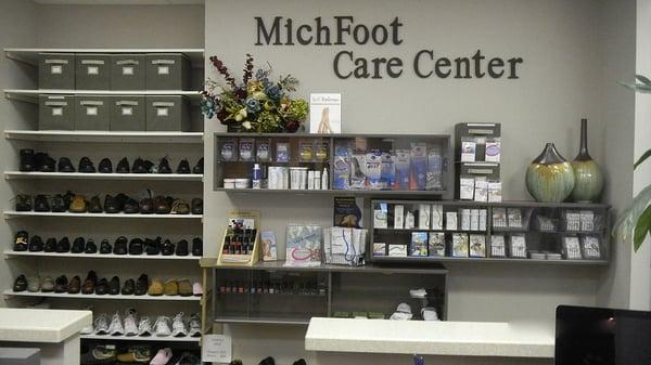 Huge range of orthotics and shoes, as well as creams and care items