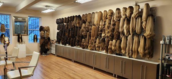 New locations wig wall