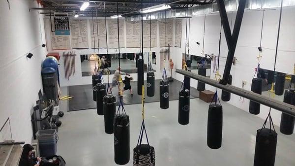 Our heavy bag area.