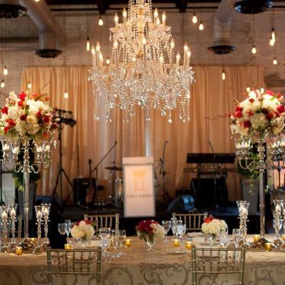 Chandelier provided by ProShow Specialty Rentals.