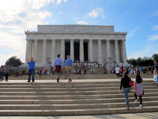 Lincoln Memorial with Dr. Yohannes! What a wealth of information!