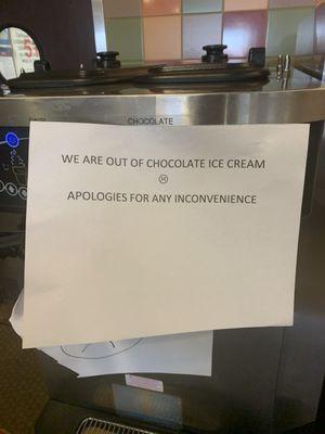 No chocolate! That's unacceptable! LOL