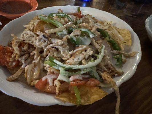 Chicken Fajitas Nachos