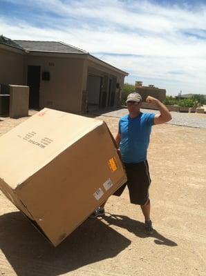 Handtrucks are the key for boxes of all sizes.