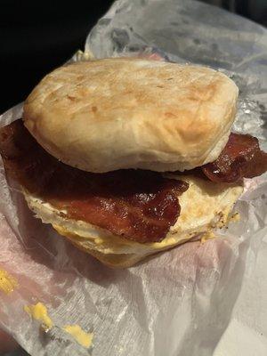 Bacon egg and cheese buiscuit