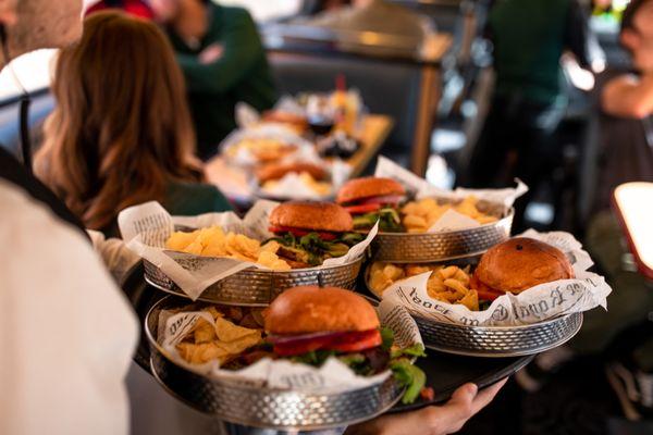 Delicious food is made to order right aboard the train.