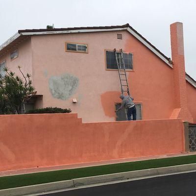 Painting exterior stucco