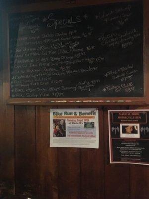 Specials board.