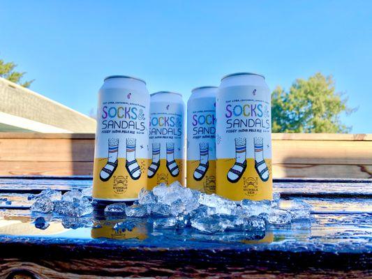 In a rush? We have Socks and Sandals by Humble Sea canned and ready to roll!