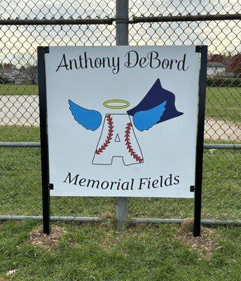 Anthony was a student at Ebeling who unexpectedly passed away. These fields are in his memory.