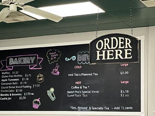 Menu board