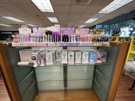 Stationary section & cute Mini Fans!