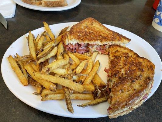 Rueben w/ hand cut fries.