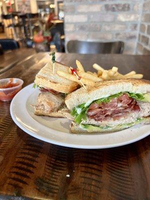 Blta with chicken and fries