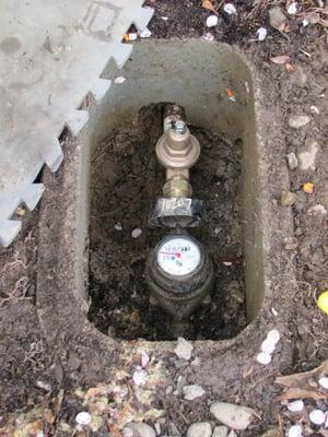 Newly installed pressure reducing valve