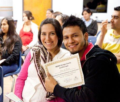 Couples participate in Prenatal Education classes where they learn about fetal development, prenatal care, exercise and self-care.