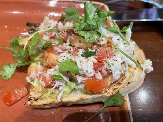 Crab Bruschetta! Very good!