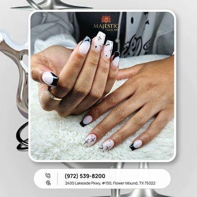 Self-care starts with stunning nails! Majestic Nail Spa is ready to pamper you with beautiful nail designs.