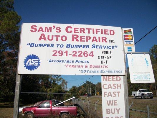 Sam's Certified Auto Repair LLC