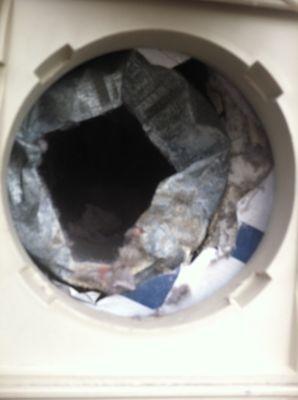 We are the first to touch since home was built 2 years ago. You never know, Clean the dryer vents at least once a year.