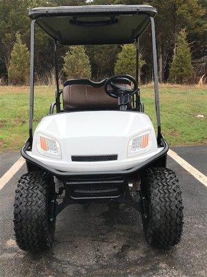 2017 TXT 48V Bright White with custom leather-look seats