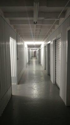 Indoor storage lockers.