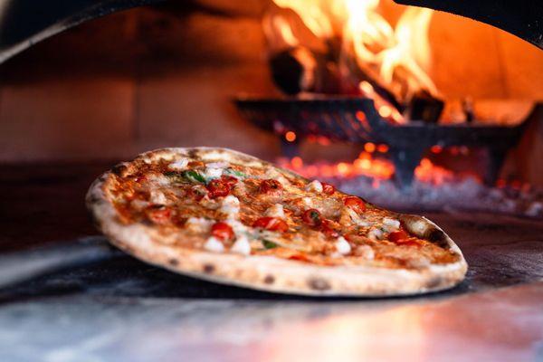 Stone-fired Neapolitan pizza