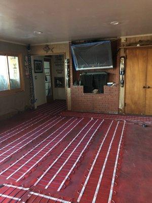 More heated flooring!