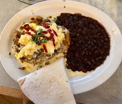 Breakfast Huaraches special of the day - sooo good!