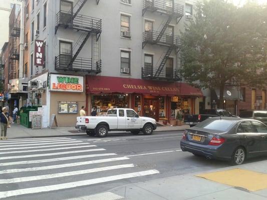 Chelsea wine seller 200 west 21st off of 7th Avenue New York August 2015