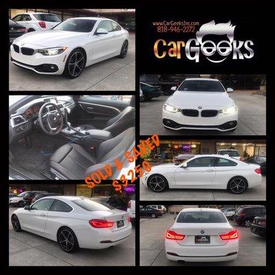 White on black 2017 BMW 430i