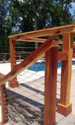 Stainless Steel Cable Railing with Cedar Posts