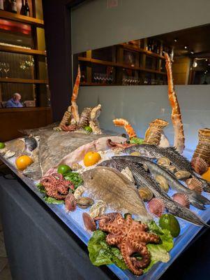 fish display in the foyer