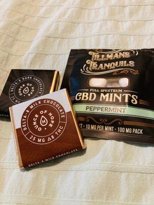 Mints, plus free sample of their house chocolates for first time visitors!