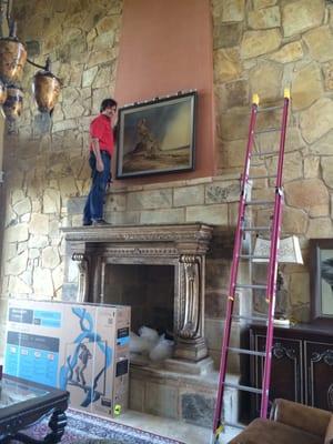 We install art in homes and businesses throughout Austin