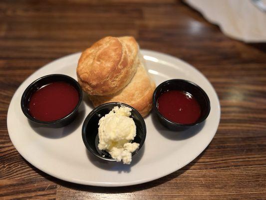 Biscuits and Cranberry jelly