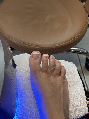 French tip pedicure - GEL.