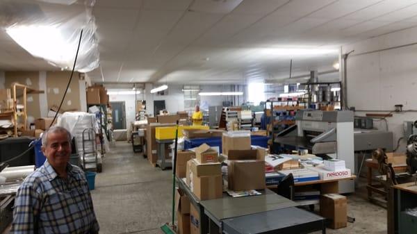 Inside of our union print shop in Lancaster, NY